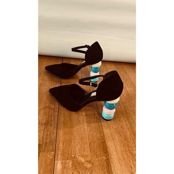 Daisy Street Macaroon Point Heeled Shoes Black SIze 5 Pumps - Picture 7 of 9